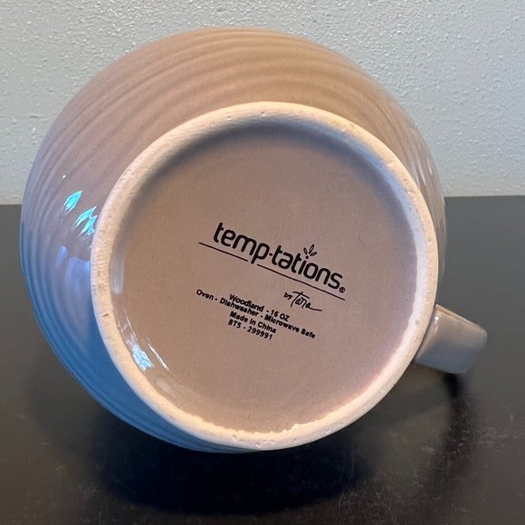 Temp-tations by Tara WOODLAND Embossed Tree Ring Pattern Mug with Red Cardinal - Picture 8 of 9